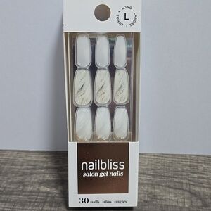 Dashing Diva NailBliss Salon Gel Nails Long Length Brand New White